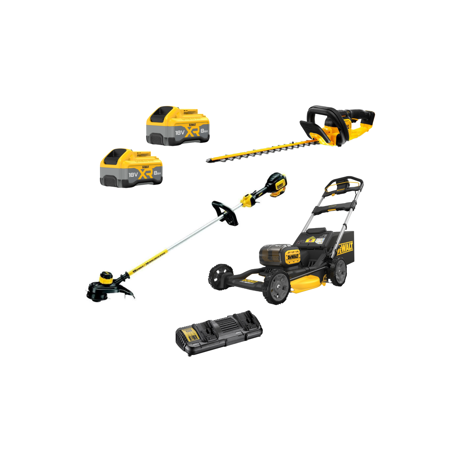 dcmk301w2-dewalt-18v-sodo-ir-darzo-prieziuros-rinkinys-2x80-ah DCMK301W2 DeWALT 18V sodo ir daržo priežiūros rinkinys (2x8.0 Ah) - Image 1
