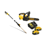 DCMPH566N DeWALT 18V 550 mm gyvatvorių žirklės + DCM565P2 18V grandininis pjūklas