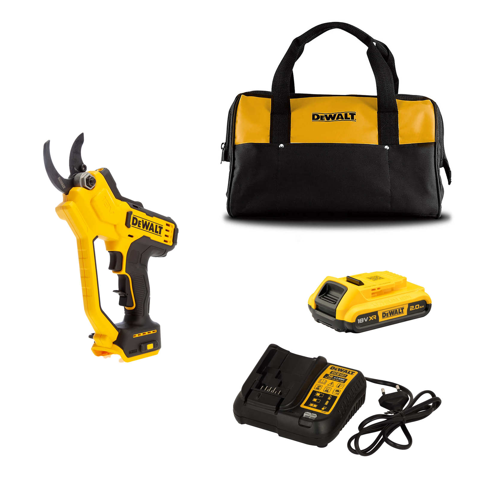 dcmpp568d1c-dewalt-18v-akumuliatorinis-sekatorius-1x20-ah DCMPP568D1C DeWALT 18V akumuliatorinis sekatorius (1x2.0 Ah) - Image 1
