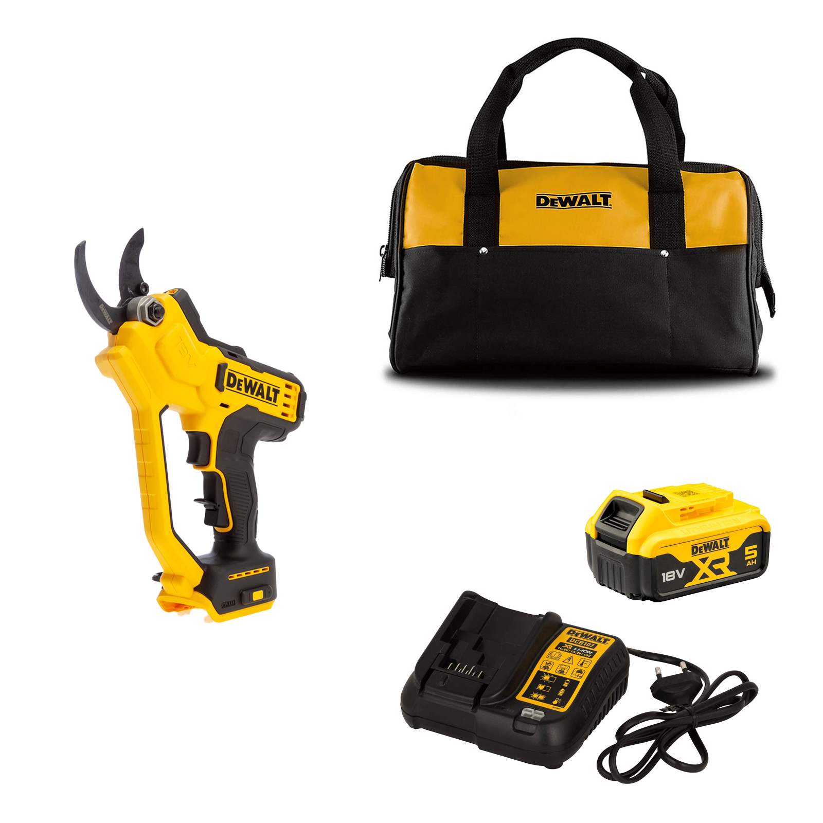 dcmpp568p1c-dewalt-18v-akumuliatorinis-sekatorius-1x50-ah DCMPP568P1C DeWALT 18V akumuliatorinis sekatorius (1x5.0 Ah) - Image 1