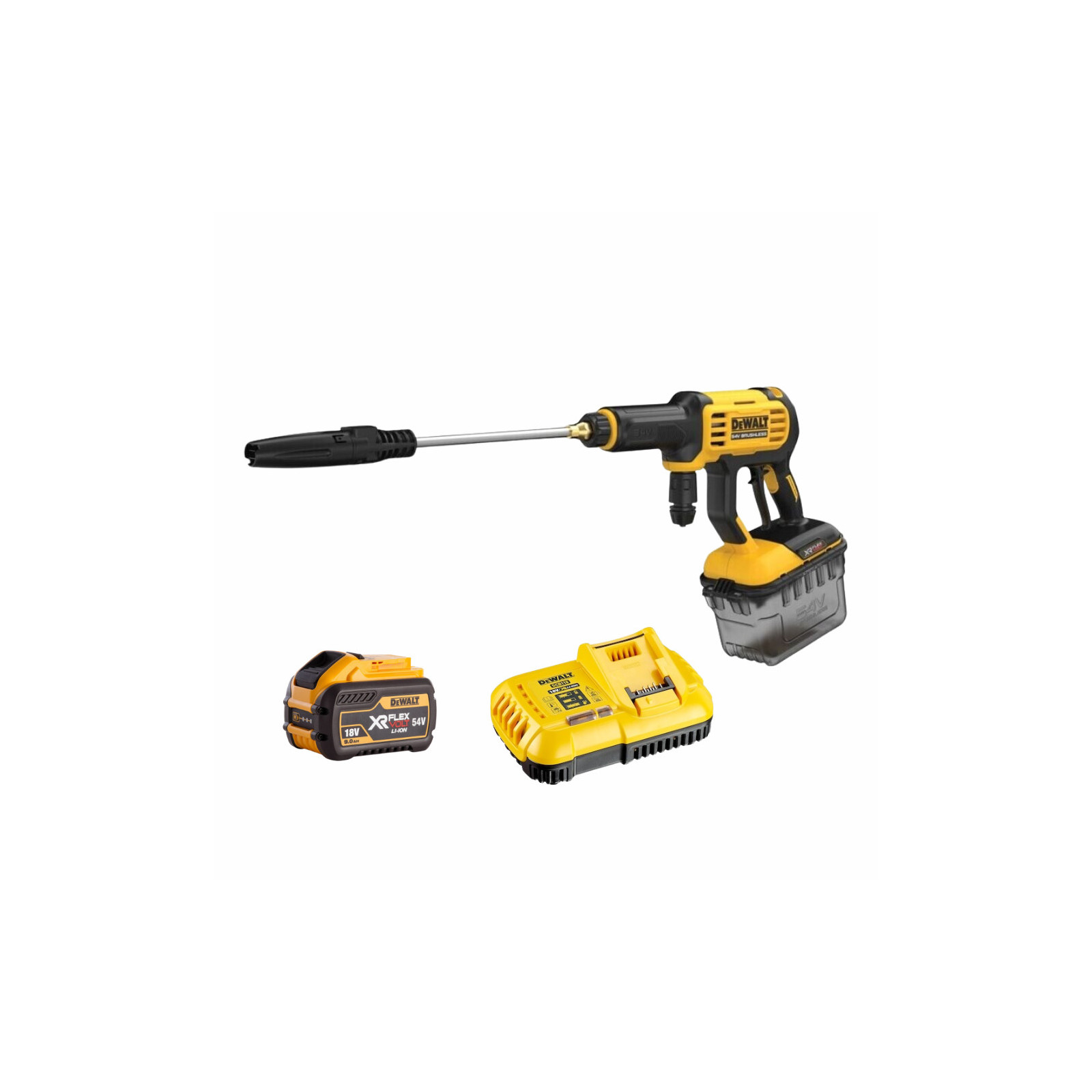 dcmpw1000n-dewalt-18v-xr-akumuliatorinis-auksto-slegio-plovimo-irenginys-1 DCMPW1000X1 DeWALT 54V XR akumuliatorinis aukšto slėgio plovimo įrenginys (1x9.0 Ah) - Image 1
