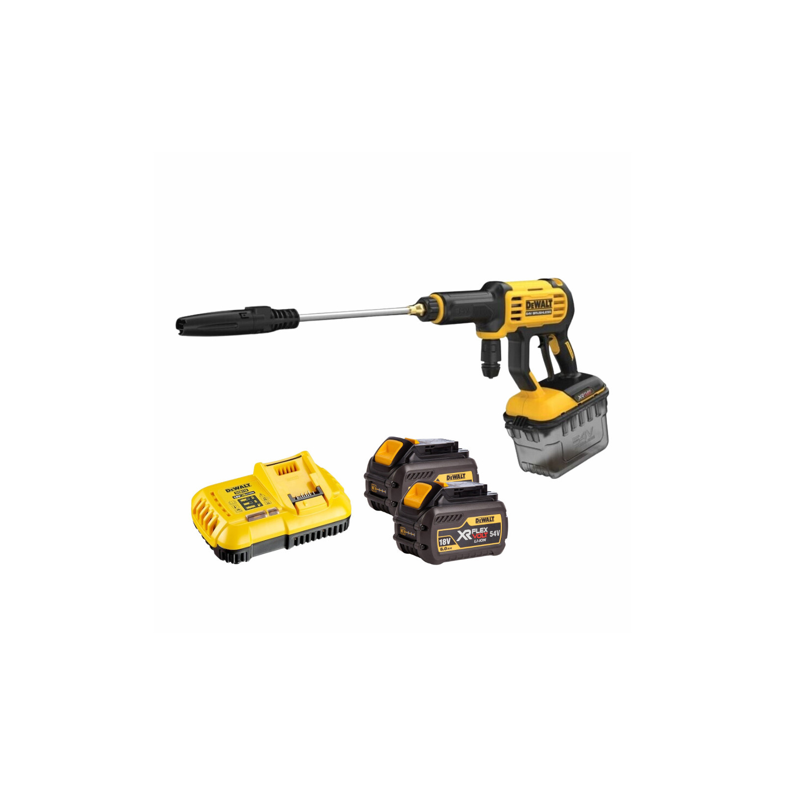 dcmpw1000n-dewalt-18v-xr-akumuliatorinis-auksto-slegio-plovimo-irenginys DCMPW1000T2 DeWALT 54V XR akumuliatorinis aukšto slėgio plovimo įrenginys (2x6.0 Ah) - Image 1