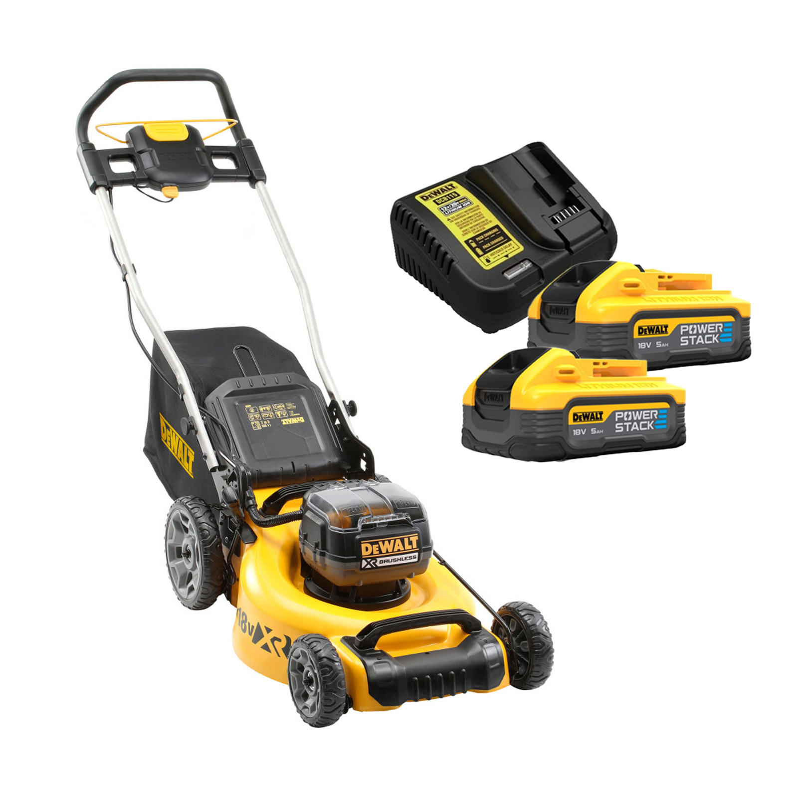 dcmw564h2-dewalt-2x18v-akumuliatorine-zoliapjove-2x50-ah DCMW564H2 DeWALT 2x18V akumuliatorinė žoliapjovė (2x5.0 Ah) - Image 1