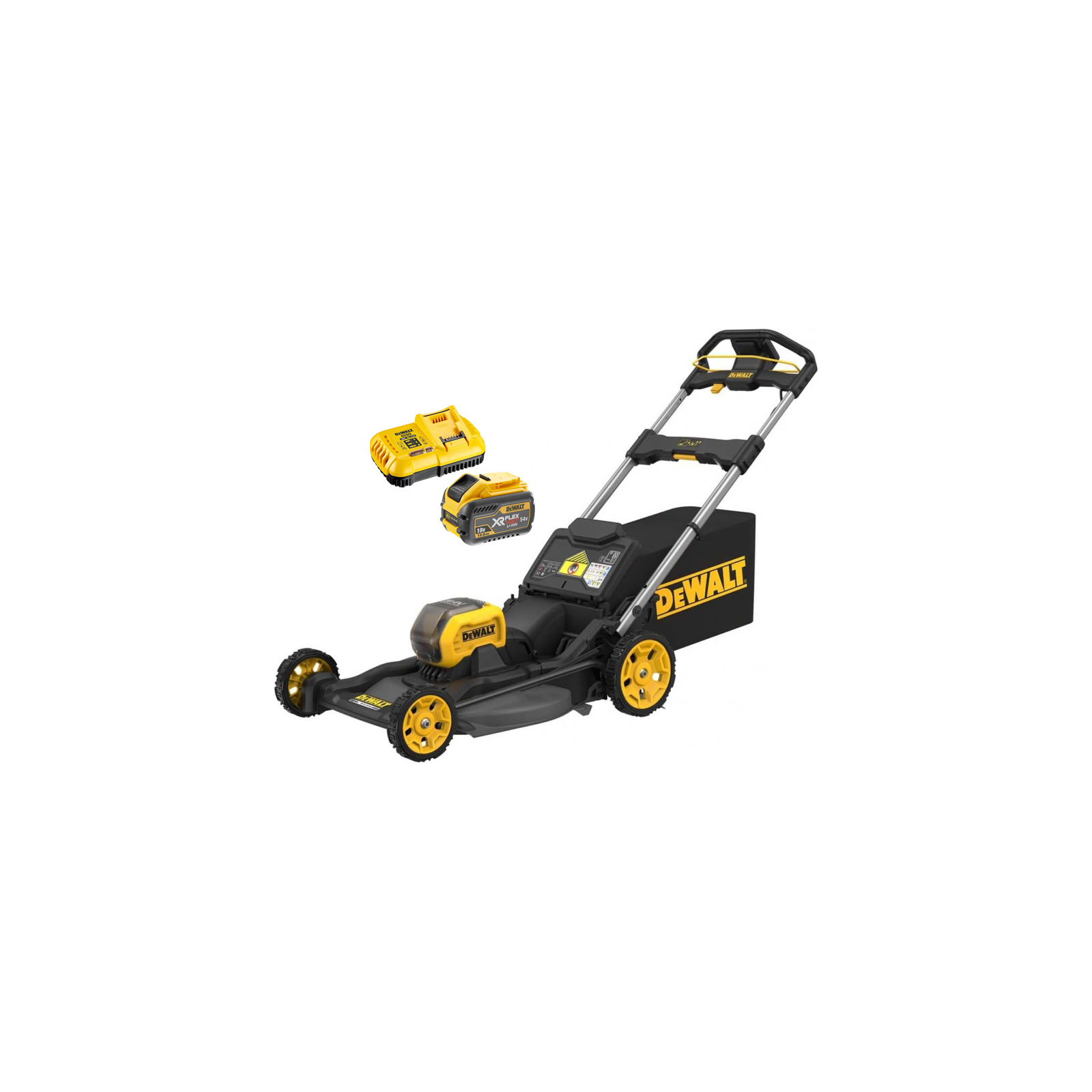 dcmwp500y1-dewalt-54v-xr-felxvolt-akumuliatorine-zoliapjove-1x120-ah DCMWP500Y1 DeWALT 54V XR FELXVOLT akumuliatorinė žoliapjovė (1x12.0 Ah) - Image 1