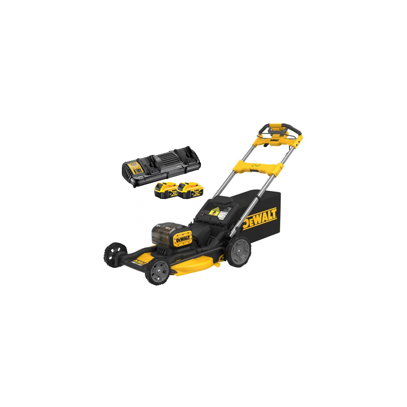 dcmwsp156p2-dewalt-2x18v-savaeige-akumuliatorine-zoliapjove-2x50-ah DCMWSP156P2 DeWALT 2x18V savaeigė akumuliatorinė žoliapjovė (2x5.0 Ah) - Image 1