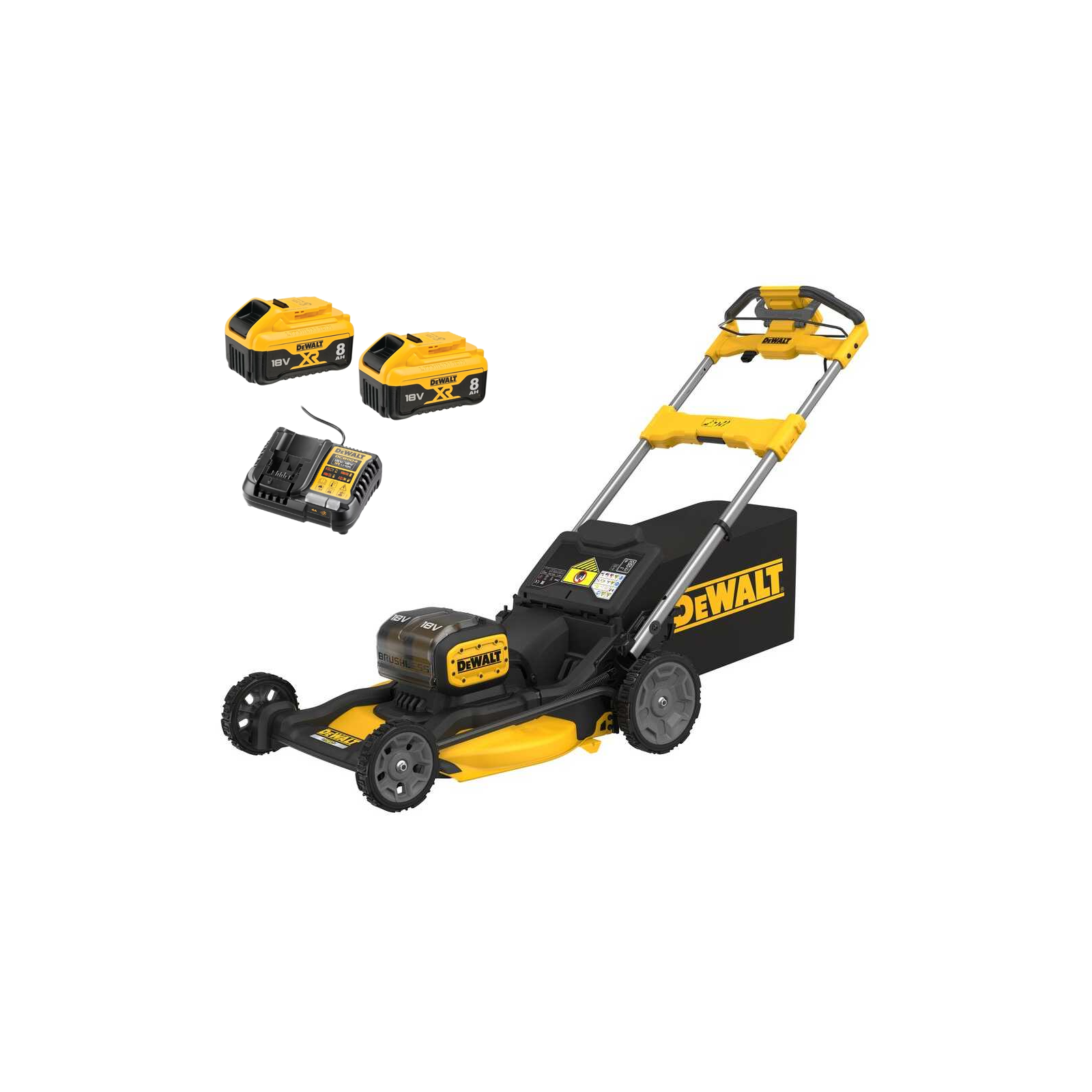 dcmwsp156w2-1-dewalt-2x18v-savaeige-akumuliatorine-zoliapjove-2x80-ah DCMWSP156W2-1 DeWALT 2x18V savaeigė akumuliatorinė žoliapjovė (2x8.0 Ah) - Image 1