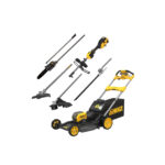 DCMWSP550N DeWALT 54V FLEXVOLT savaeigė žoliapjovė + DCMAS5713N-SET 54V daugiafunkcinis sodo priežiūros įrankis
