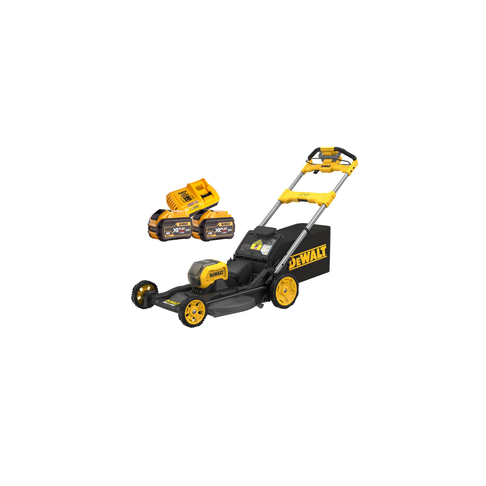 dcmwsp550x2-dewalt-54v-xr-felxvolt-savaeige-akumuliatorine-zoliapjove-2x90-ah DCMWSP550X2 DeWALT 54V XR FELXVOLT savaeigė akumuliatorinė žoliapjovė (2x9.0 Ah) - Image 1
