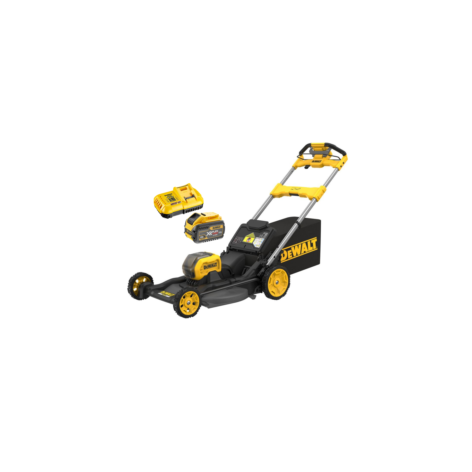 dcmwsp550y1-dewalt-54v-xr-felxvolt-savaeige-akumuliatorine-zoliapjove-1x120-ah DCMWSP550Y1 DeWALT 54V XR FELXVOLT savaeigė akumuliatorinė žoliapjovė (1x12.0 Ah) - Image 1