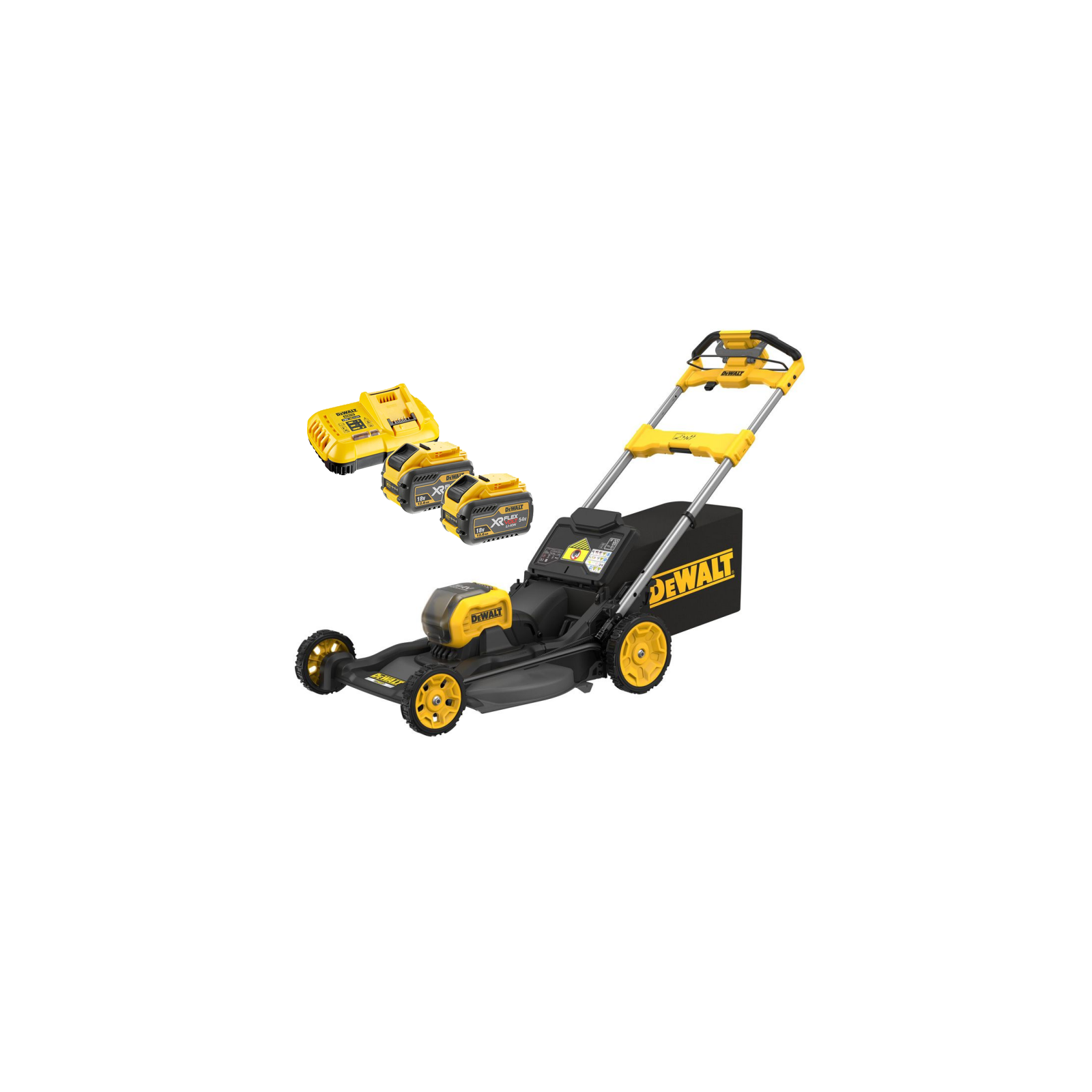 dcmwsp550y2-dewalt-54v-xr-felxvolt-savaeige-akumuliatorine-zoliapjove-2x120-ah DCMWSP550Y2 DeWALT 54V XR FELXVOLT savaeigė akumuliatorinė žoliapjovė (2x12.0 Ah) - Image 1