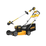 DCMWSP564N DeWALT 2x18V XR akumuliatorinė savaeigė žoliapjovė + DCM561PB 18V žoliapjovė – trimeris