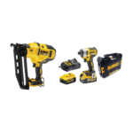 DCN660N DeWALT 18 V XR 16 Ga akumuliatorinė viniakalė + DCF887P2 18V smūginis suktuvas
