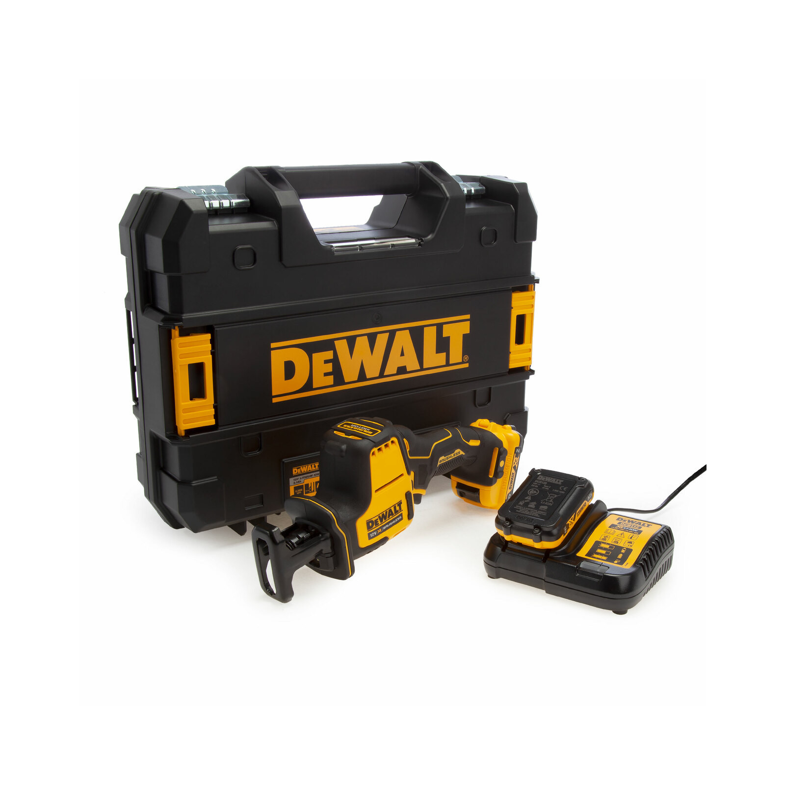 dcs312d2-dewalt-12v-kompaktiskas-tiesinis-pjuklas-2x20-ah DCS312D2 DeWALT 12V kompaktiškas tiesinis pjūklas (2x2.0 Ah) - Image 1