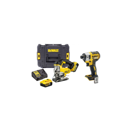 DCS331P2 DeWALT 18 V siaurapjūklis + DCF887N 18 V smūginis suktuvas