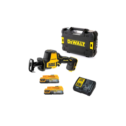 DCS369E2T DeWALT 18V tiesinis pjūklas (2x1.7 Ah)
