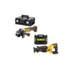 DCS382NT DeWALT 18V tiesinis pjūklas + DCG406NT DeWALT 18V kampinis šlifuoklis