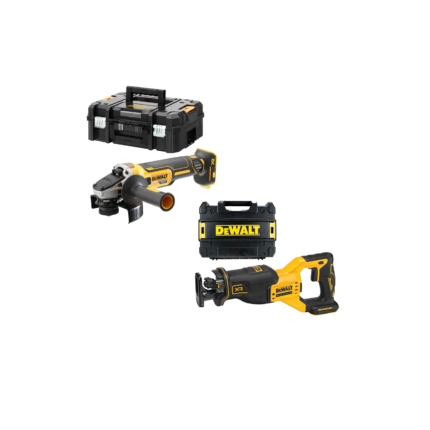 DCS382NT DeWALT 18V tiesinis pjūklas + DCG406NT DeWALT 18V kampinis šlifuoklis
