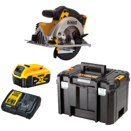DCS391P1 DeWALT 18V diskinis pjūklas (1x5.0 Ah)