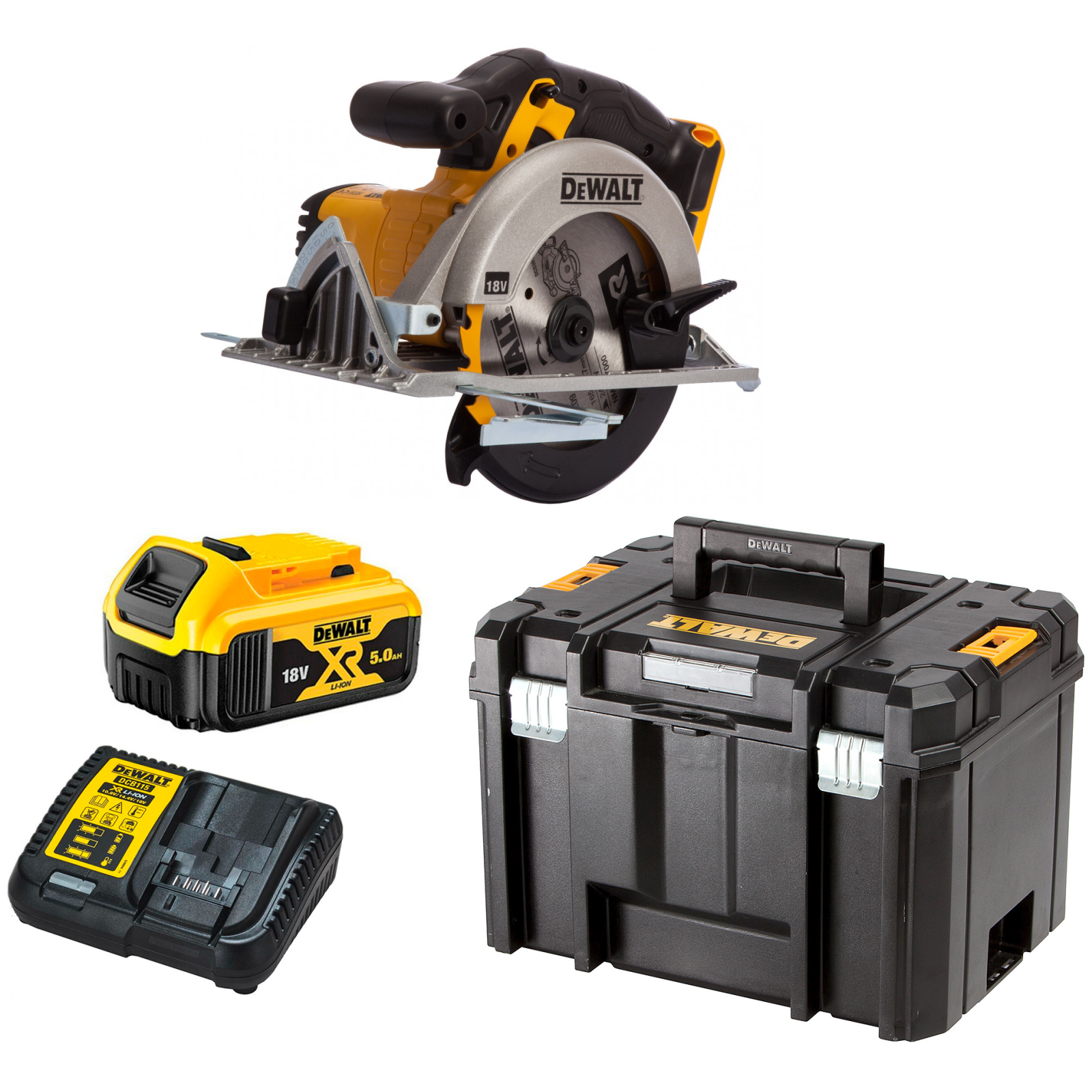 dcs391p1-dewalt-18v-diskinis-pjuklas-1x50-ah DCS391P1 DeWALT 18V diskinis pjūklas (1x5.0 Ah) - Image 1
