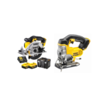 DCS391P2 DeWALT 18 V XR Li-Ion diskinis pjūklas + DCS331N 18 V XR Li-Ion siaurapjūklis