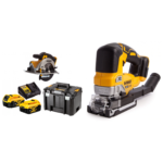 DCS391P2 DeWALT 18V diskinis pjūklas + DCS334N 18V siaurapjūklis