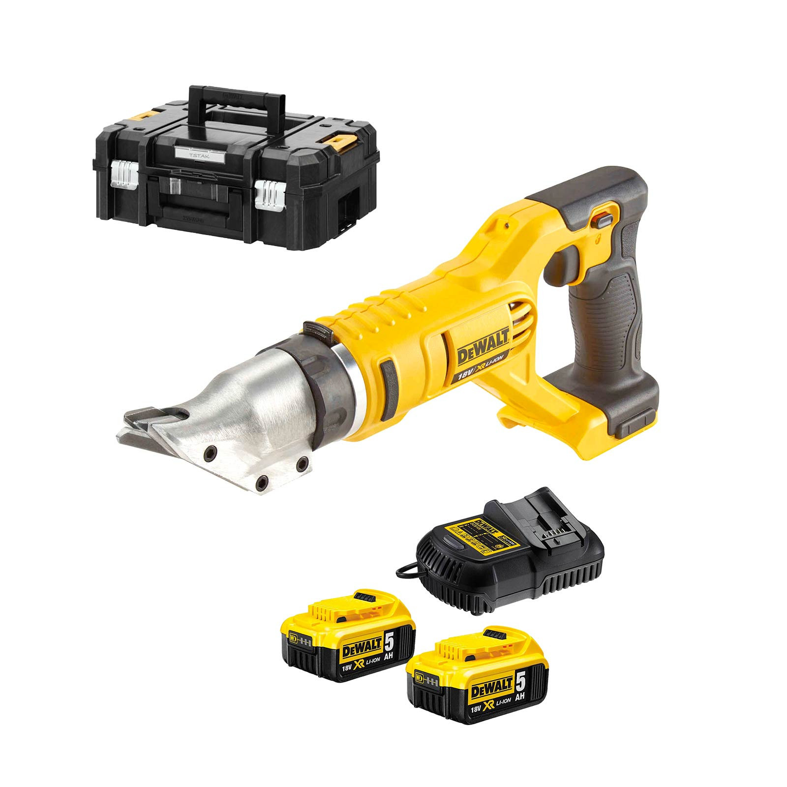 dcs491p2-dewalt-18v-metalo-zirkles-2x50-ah DCS491P2 DeWALT 18V metalo žirklės (2x5.0 Ah) - Image 1