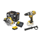 DCS570P2 DeWALT 18V diskinis pjūklas + DCD996N 18V suktuvas-gręžtuvas