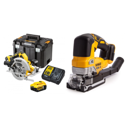 DCS570P2 DeWALT 18V diskinis pjūklas + DCS334N 18V siaurapjūklis