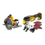 DCS572N DeWALT 18V diskinis pjūklas + DCS356N 18V daugiafunkcinis įrankis