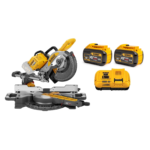DCS727Y2 DeWALT FLEXVOLT 54V skersinio pjovimo staklės (2x12.0 Ah)
