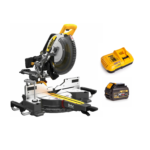 DCS781T1 DeWALT FLEXVOLT 54V skersinio pjovimo staklės 305 mm (1x6.0 Ah)