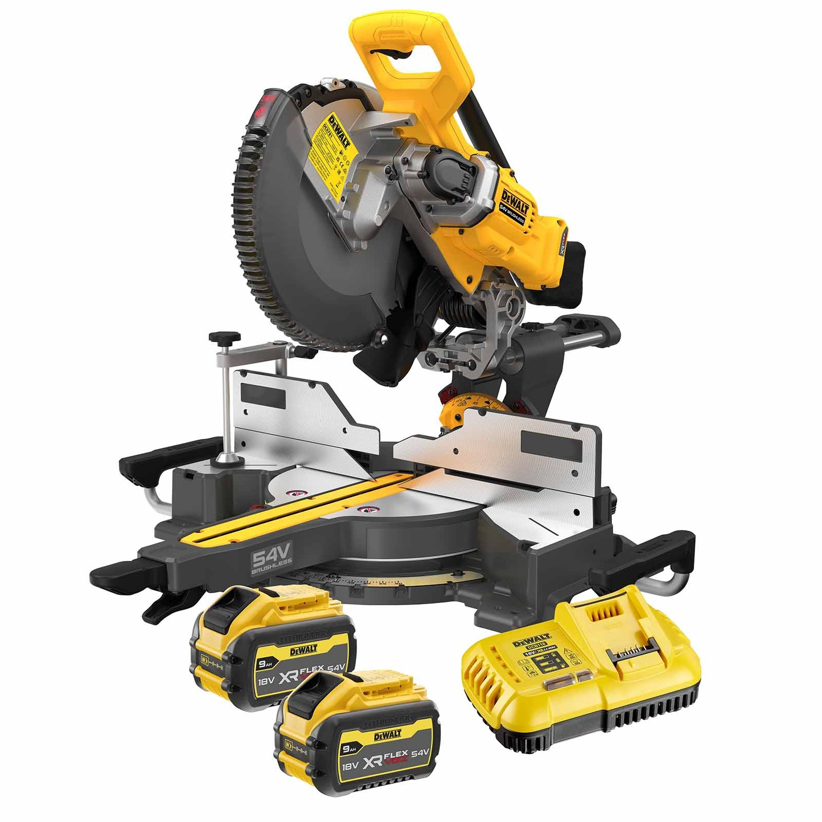 dcs781x2-dewalt-flexvolt-54v-skersinio-pjovimo-stakles-305-mm-2x90-ah DCS781X2 DeWALT FLEXVOLT 54V skersinio pjovimo staklės 305 mm (2x9.0 Ah) - Image 1