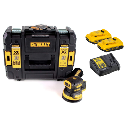 DCW210D2 DeWALT 18V 125 mm ekscentrinis šlifuoklis (2x2.0 Ah)