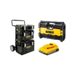 DeWALT 1-70-349 TOUGHSYSTEM vežimėlio ir dėžių komplektas + DeWALT radija + baterija
