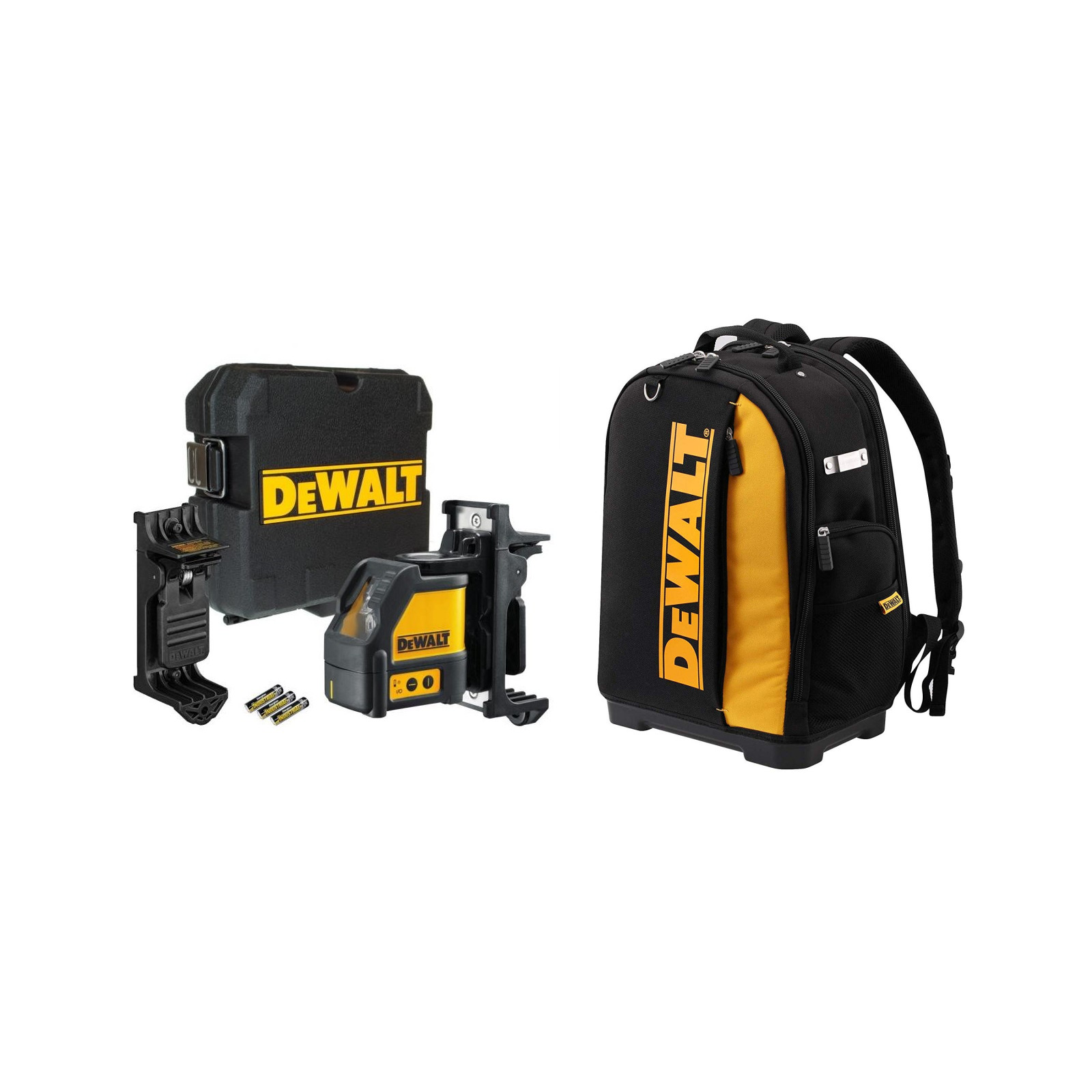 dewalt-dw088k-2-krypciu-savaime-susireguliuojantis-lazeris-dwst81690-1-irankiu-kuprine DeWALT DW088K 2 krypčių savaime susireguliuojantis lazeris + DWST81690-1 įrankių kuprinė - Image 1