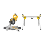 DWS773 DeWALT 216 mm skersinio pjovimo staklės 1300W + DE7033 kompaktiškas staklių stovas + DOVANA!