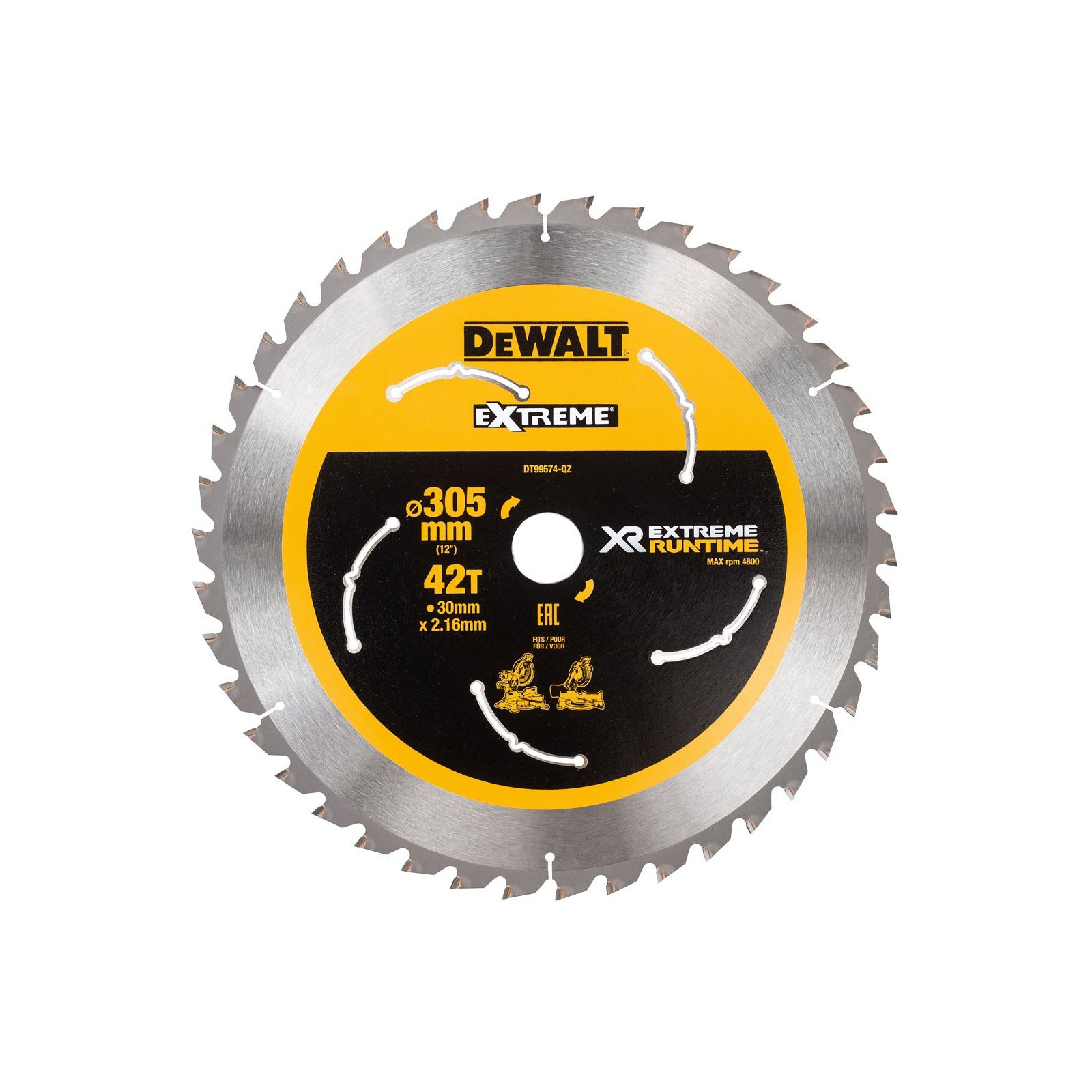 dewalt-flexvolt-extreme-pjovimo-diskas-medienai-305x30-mm-42t DeWALT FLEXVOLT EXTREME pjovimo diskas medienai 305x30 mm 42T - Image 1