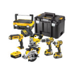 DeWALT įrankių rinkinys (DCD796 + DCF887 + DCS331 + DCS391 + DCL050) 18V 3x5.0 Ah