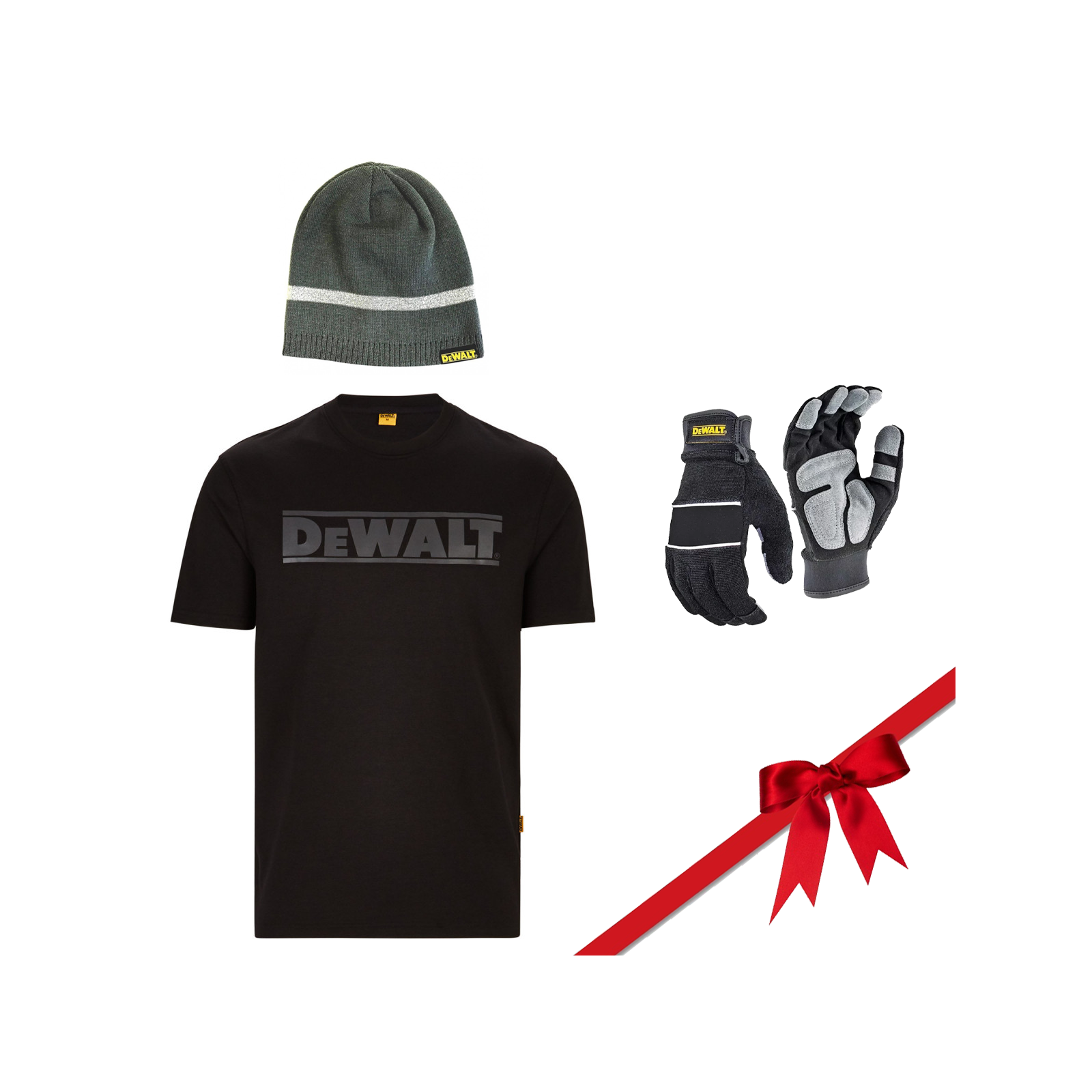dewalt-kepures-marskineliu-ir-pirstiniu-rinkinys DeWALT kepurės, marškinėlių ir pirštinių rinkinys - Image 1
