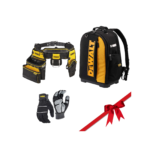 DeWALT pirštinių, įrankių kuprinės ir prijuostės rinkinys