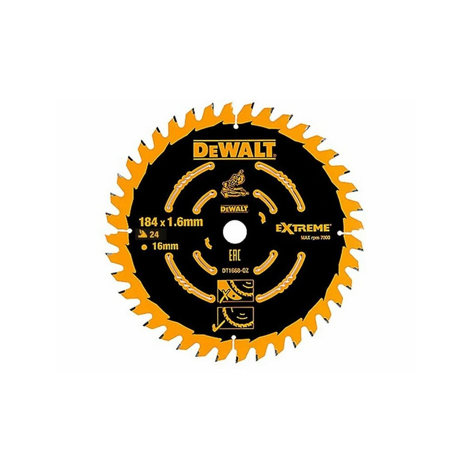 dewalt-pjovimo-diskas-184x16-mm-24t40t DeWALT pjovimo diskas 184x16 mm 24T/40T - Image 1