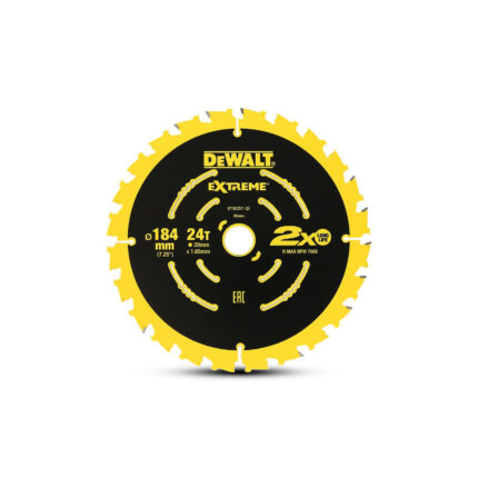 DeWALT pjovimo diskas 184x16/20mm 24T/40T