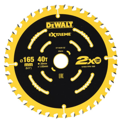 DeWALT pjovimo diskas medienai 165x16/20mm 24T/40T