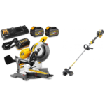 DHS780T2A DeWALT FLEXVOLT 54V XPS skersinio pjovimo staklės (305 mm) + DCM571N 54V trimeris