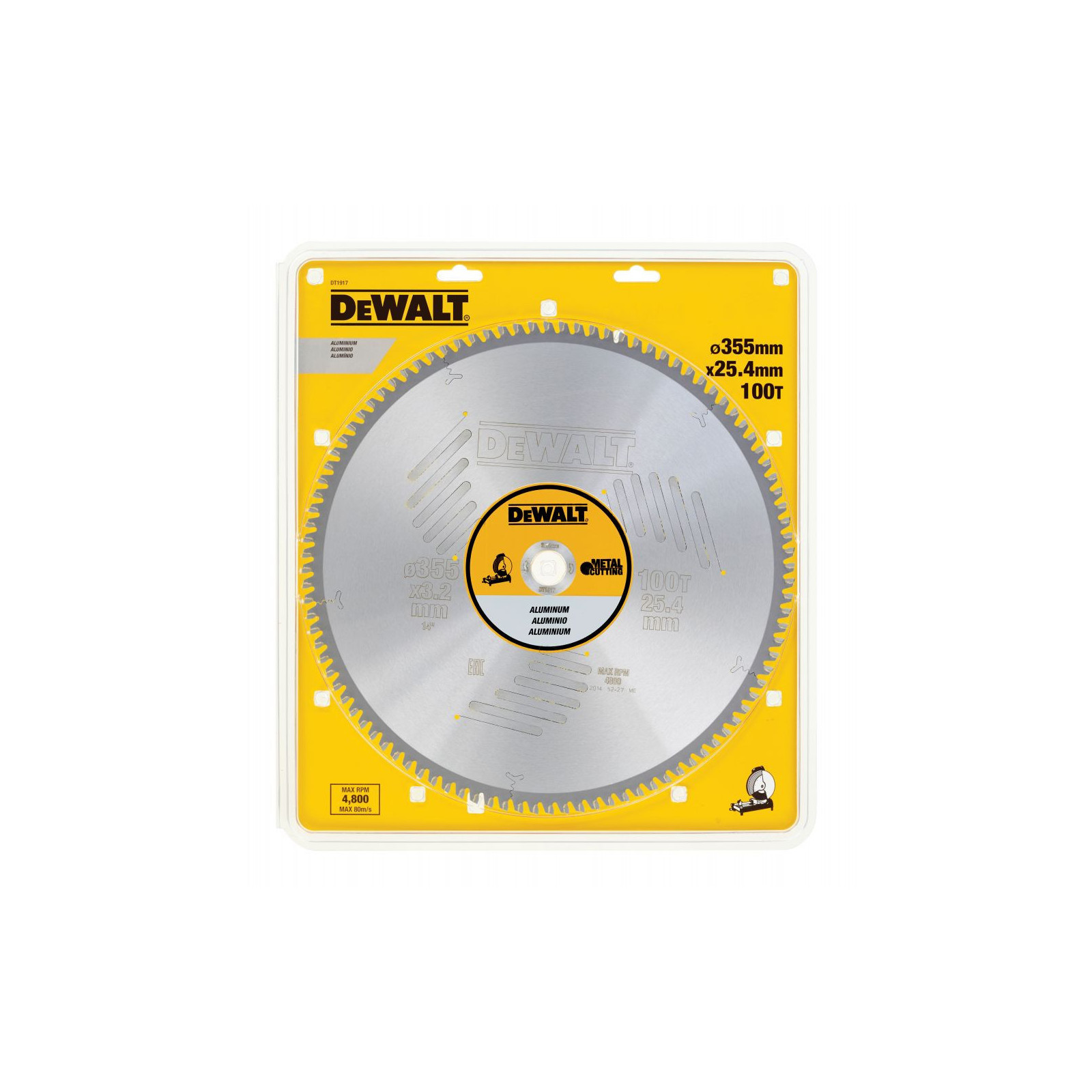 dt1917-dewalt-pjovimo-diskas-metalui-355x254-mm DT1917 DeWALT pjovimo diskas metalui 355x25,4 mm - Image 1