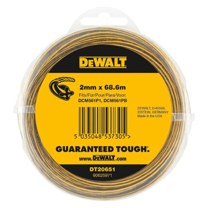 DT20651 DeWALT žoliapjovės - trimerio valas 2 mm x 68,6 m