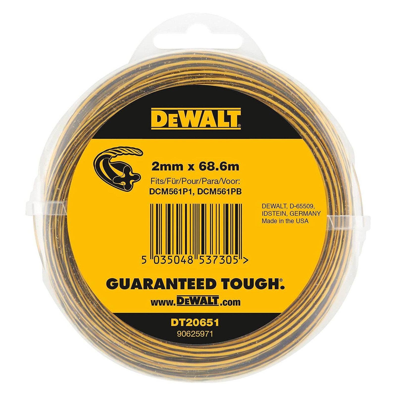 dt20651-dewalt-zoliapjoves-trimerio-valas-2-mm-x-686-m DT20651 DeWALT žoliapjovės - trimerio valas 2 mm x 68,6 m - Image 1
