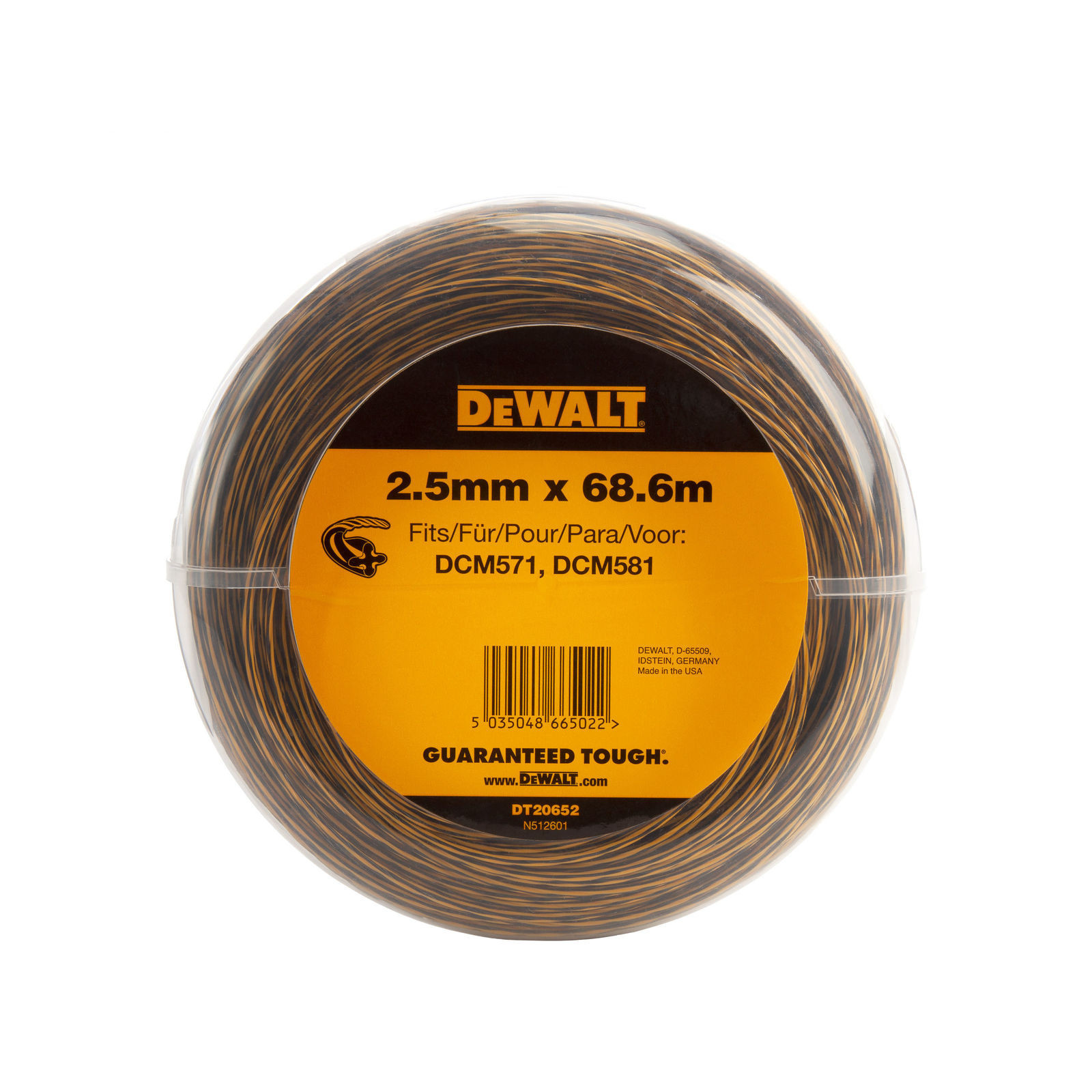 dt20652-dewalt-zoliapjoves-trimerio-valas-25-mm-x-686-m DT20652 DeWALT žoliapjovės - trimerio valas 2,5 mm x 68,6 m - Image 1