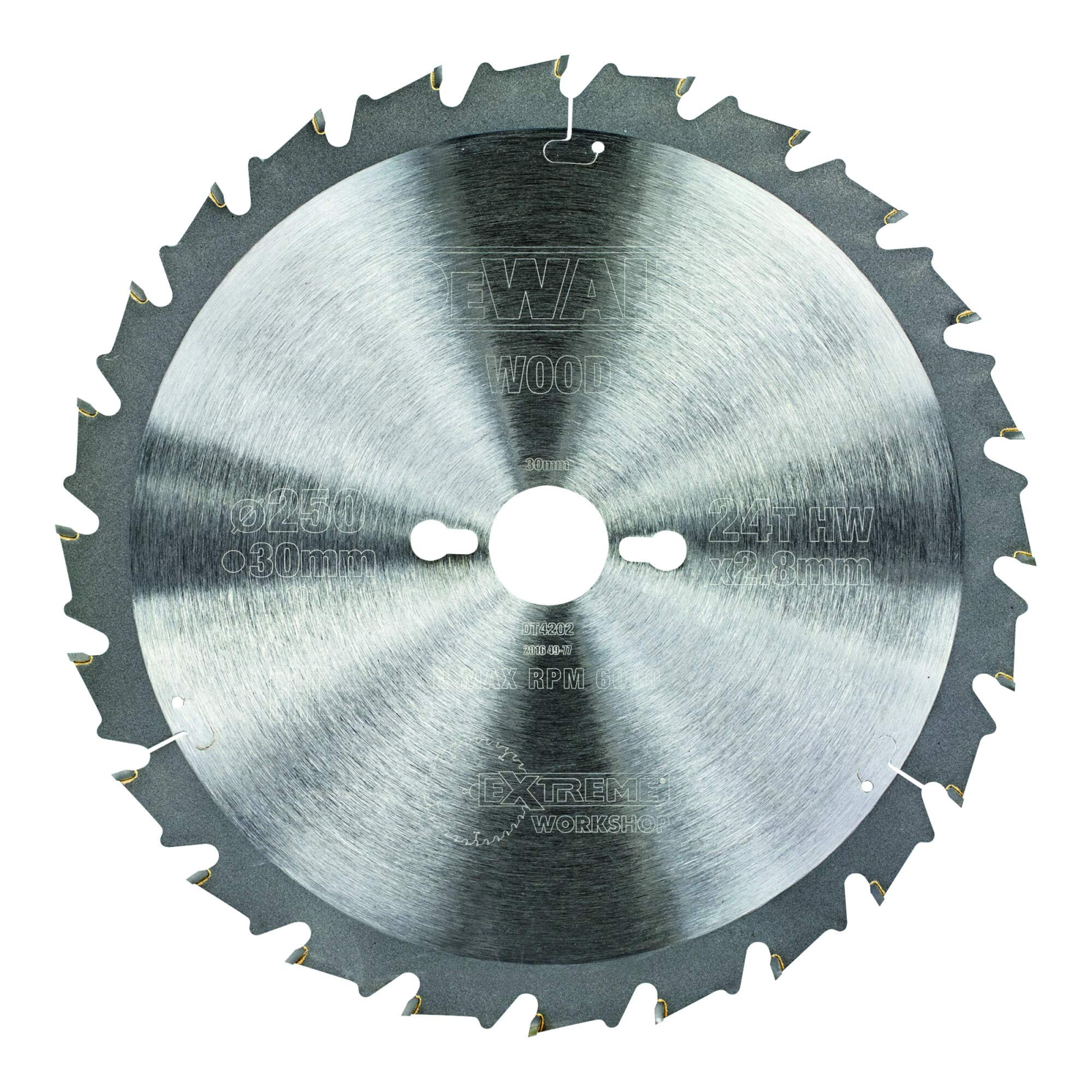 dt4202-dewalt-pjovimo-diskas-250-mm-24t DT4202 DeWALT pjovimo diskas 250 mm 24T - Image 1
