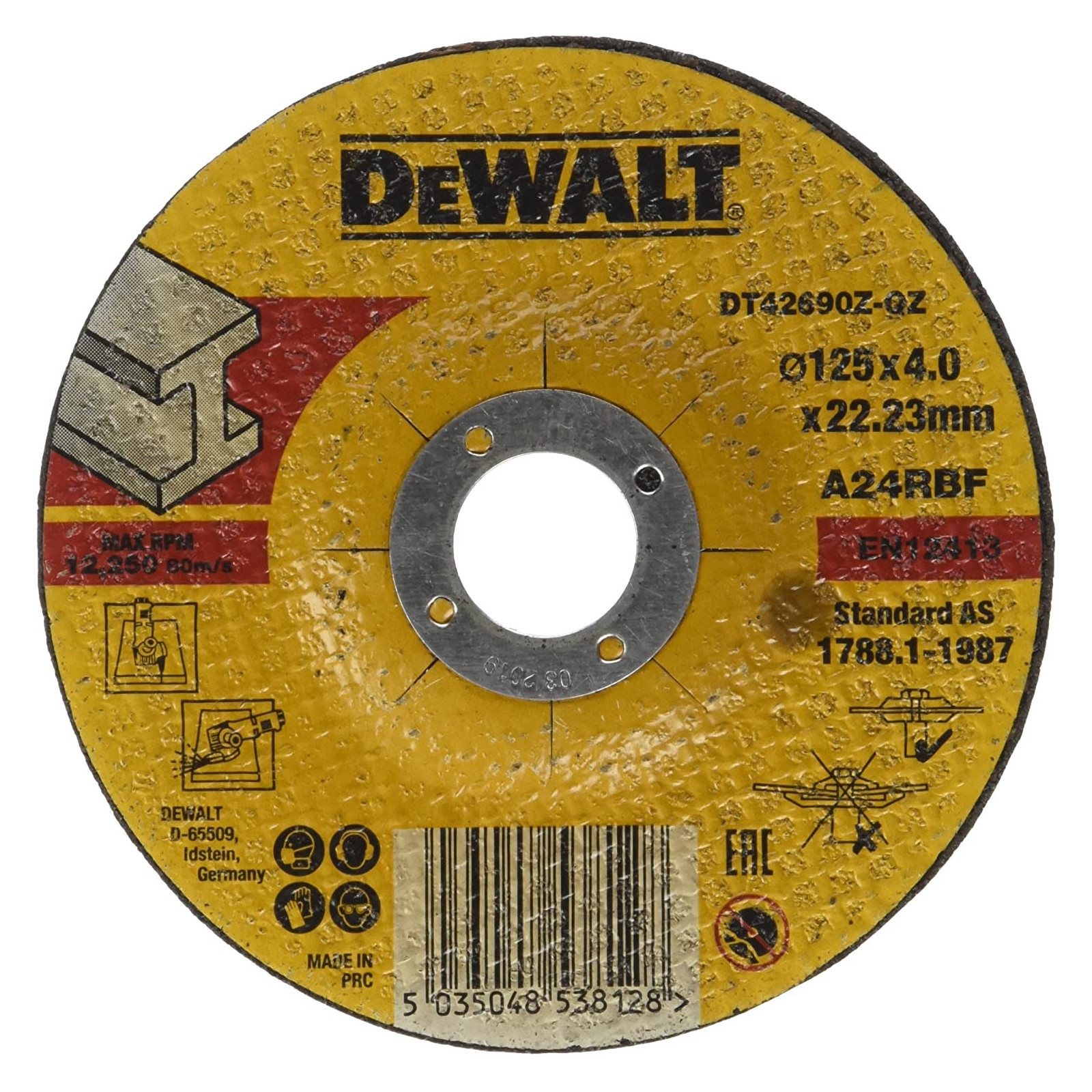 dt42690z-dewalt-pjovimoslifavimo-diskai-125x4mm-10-vnt DT42690Z DeWALT pjovimo/šlifavimo diskai 125x4mm (10 vnt.) - Image 1
